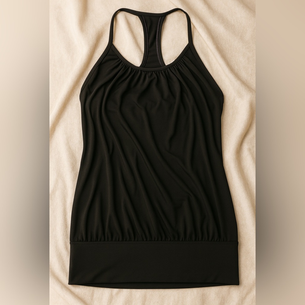 Lululemon athletica Black tank top with built in bra size 8